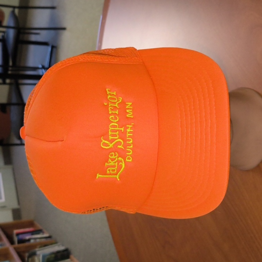 Lake Superior Duluth MN Embroidered Trucker Mesh Snapback Hat Cap